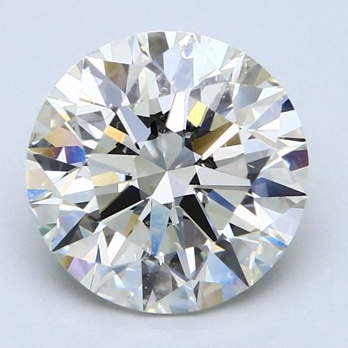 5.03ct K SI2 Rare Carat Ideal Cut Round Diamond