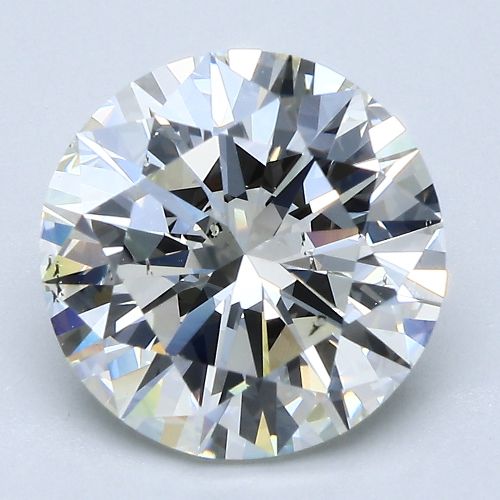 4.04ct J SI2 Very Good Cut Round Diamond