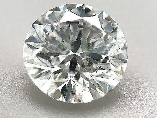2.72ct E SI2 Rare Carat Ideal Cut Round Diamond