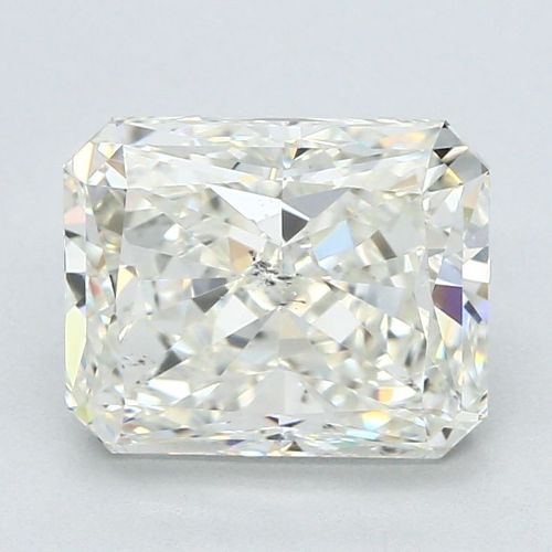 3.02ct J SI2 Rare Carat Ideal Cut Radiant Diamond