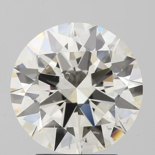 3.02ct K SI1 Rare Carat Ideal Cut Round Diamond