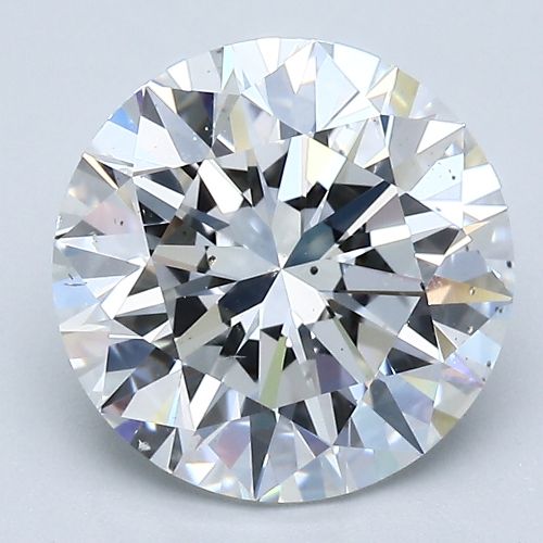 3.03ct F SI1 Rare Carat Ideal Cut Round Diamond