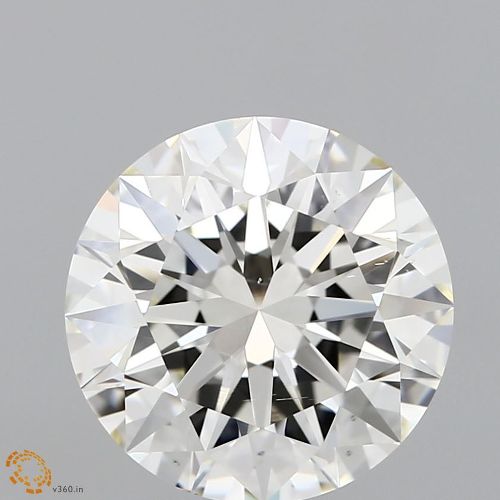 4.02ct K SI1 Rare Carat Ideal Cut Round Diamond