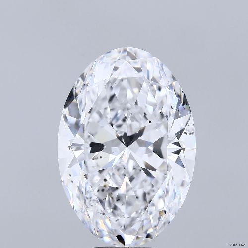8.77ct D SI2 Rare Carat Ideal Cut Oval Diamond