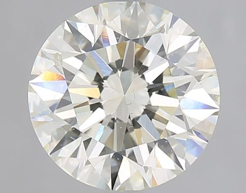 3.16ct K SI1 Rare Carat Ideal Cut Round Diamond