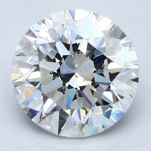 3.43ct E SI2 Rare Carat Ideal Cut Round Diamond