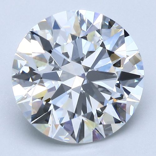 4.40ct F VS2 Rare Carat Ideal Cut Round Diamond