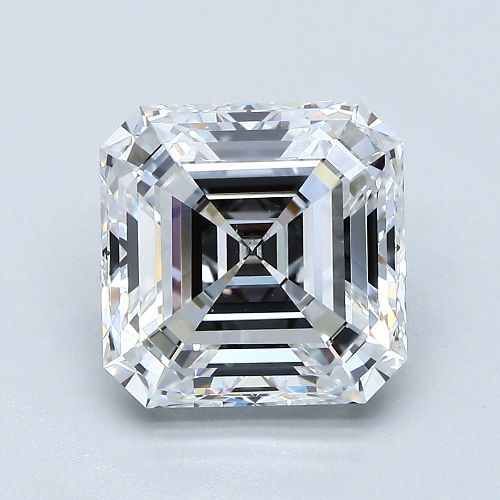 3.67ct E VS2 Excellent Cut Asscher Diamond