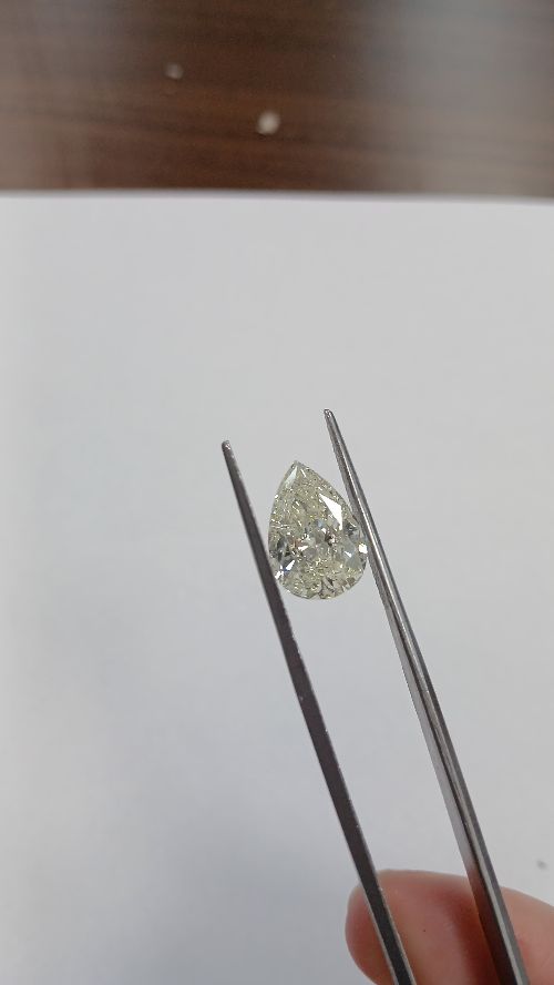 4.24ct K SI2 Very Good Cut Pear Diamond