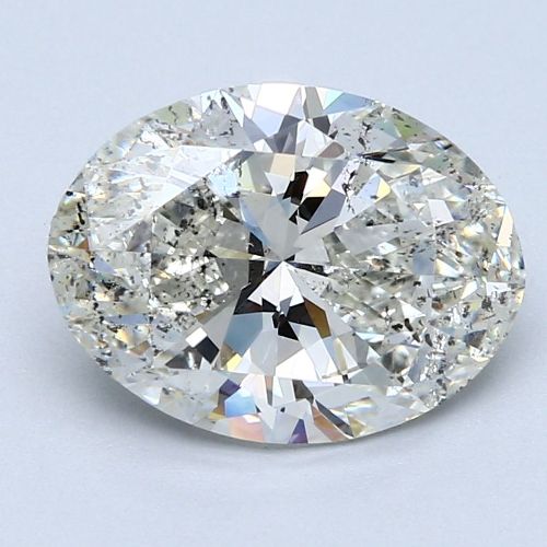 3.52ct I SI2 Rare Carat Ideal Cut Oval Diamond