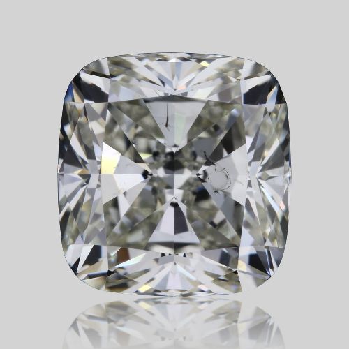 2.51ct K SI2 Rare Carat Ideal Cut Cushion Diamond