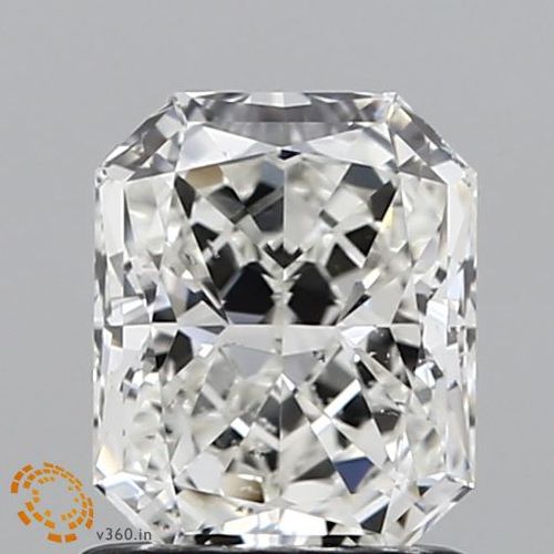 1.07ct H SI2 Rare Carat Ideal Cut Radiant Diamond