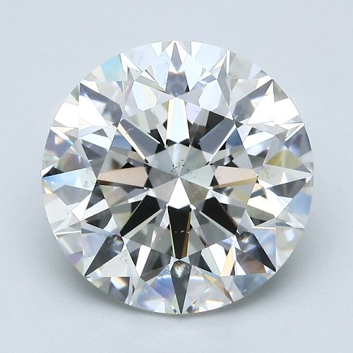 4.92ct H SI1 Rare Carat Ideal Cut Round Diamond