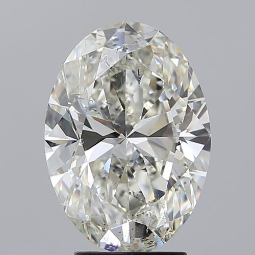 4.01ct J SI2 Rare Carat Ideal Cut Oval Diamond