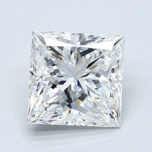 3.52ct F SI1 Rare Carat Ideal Cut Princess Diamond