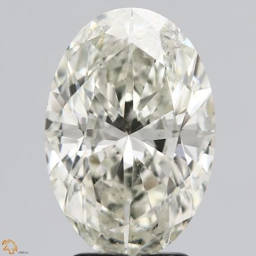 3.00ct J SI2 Rare Carat Ideal Cut Oval Diamond