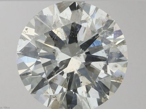 3.71ct J SI2 Rare Carat Ideal Cut Round Diamond