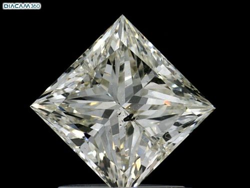 1.28ct K SI2 Rare Carat Ideal Cut Princess Diamond