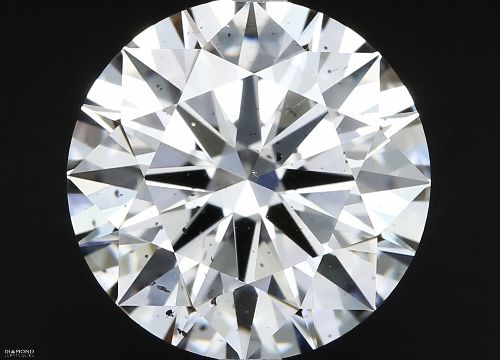 3.13ct D SI2 Rare Carat Ideal Cut Round Diamond