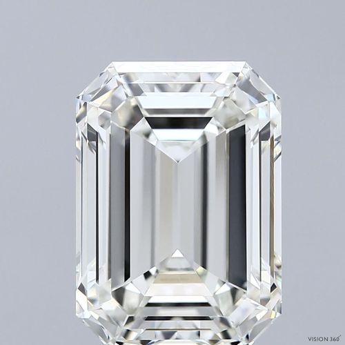 5.51ct K VVS1 Rare Carat Ideal Cut Emerald Diamond