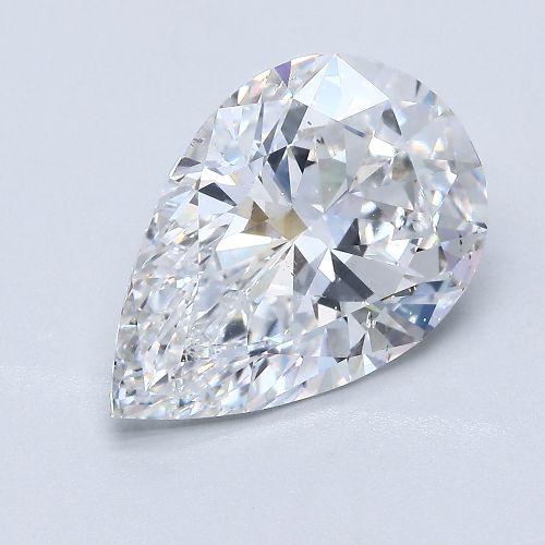 4.09ct E SI1 Rare Carat Ideal Cut Pear Diamond