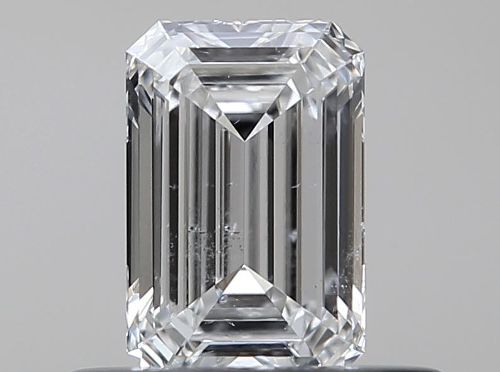 0.42ct F SI2 Rare Carat Ideal Cut Emerald Diamond