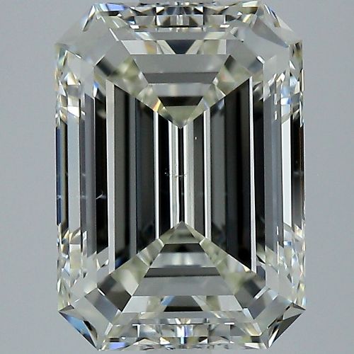 4.01ct J SI1 Rare Carat Ideal Cut Emerald Diamond