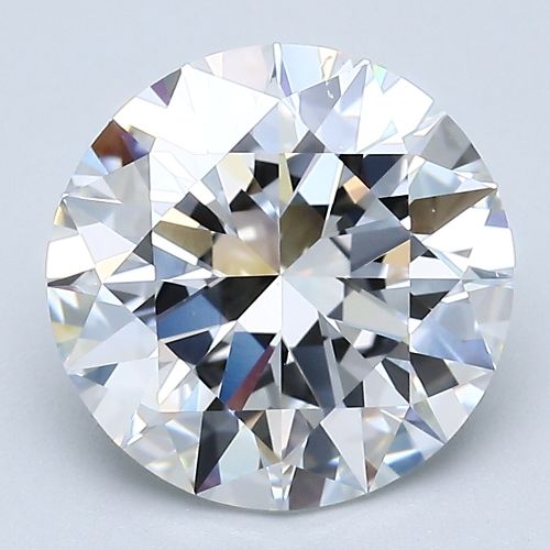 3.37ct F VS2 Rare Carat Ideal Cut Round Diamond