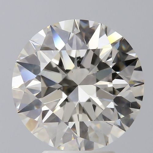 4.19ct K SI1 Rare Carat Ideal Cut Round Diamond