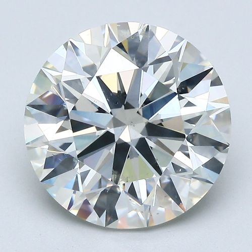 5.16ct K SI1 Rare Carat Ideal Cut Round Diamond