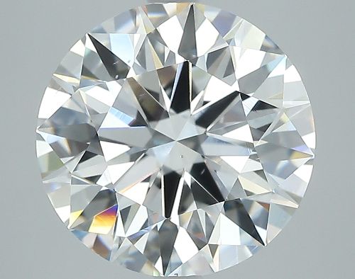 5.02ct D VS2 Rare Carat Ideal Cut Round Diamond