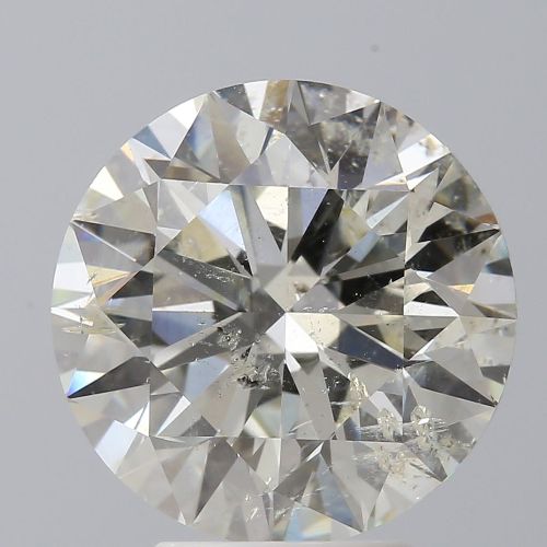 4.05ct J SI2 Rare Carat Ideal Cut Round Diamond