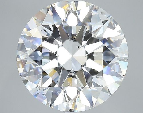 5.01ct F SI2 Rare Carat Ideal Cut Round Diamond