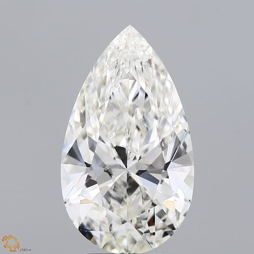 4.72ct J SI1 Rare Carat Ideal Cut Pear Diamond