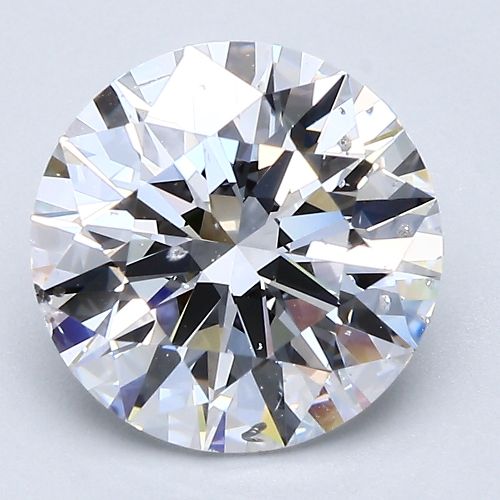 3.01ct D SI2 Rare Carat Ideal Cut Round Diamond