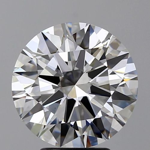 4.07ct F VS2 Rare Carat Ideal Cut Round Diamond