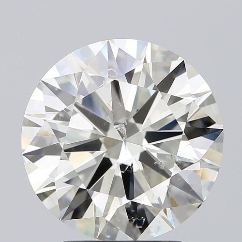 3.00ct K SI2 Rare Carat Ideal Cut Round Diamond