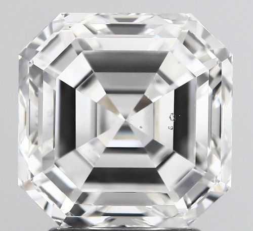 3.10ct G SI2 Very Good Cut Asscher Diamond