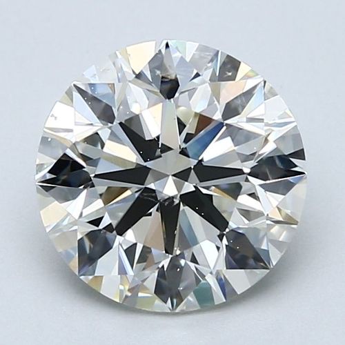 2.81ct J SI1 Rare Carat Ideal Cut Round Diamond