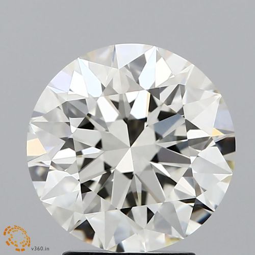 3.06ct K VVS2 Rare Carat Ideal Cut Round Diamond