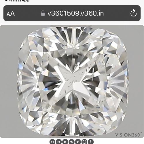 1.18ct H SI2 Rare Carat Ideal Cut Cushion Diamond