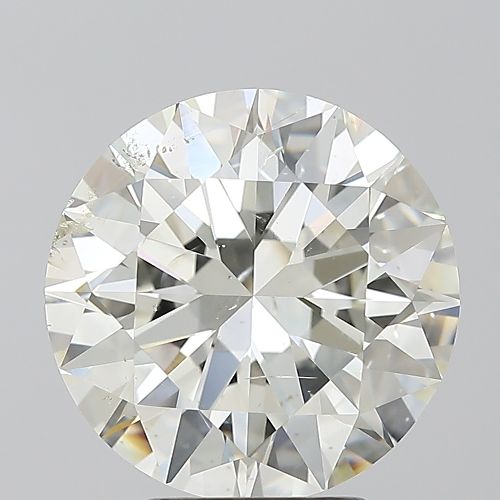 4.01ct K SI2 Rare Carat Ideal Cut Round Diamond