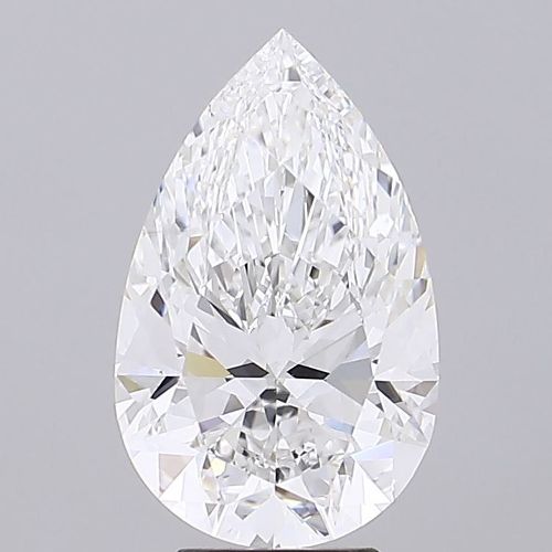 5.51ct F VS2 Rare Carat Ideal Cut Pear Diamond