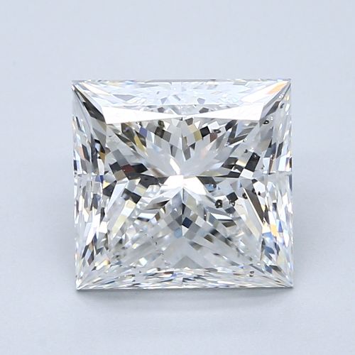 3.72ct F SI2 Excellent Cut Princess Diamond