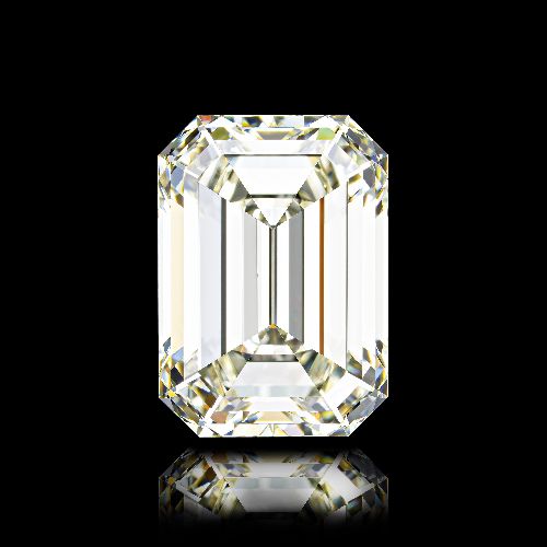 7.07ct K VVS2 Rare Carat Ideal Cut Emerald Diamond