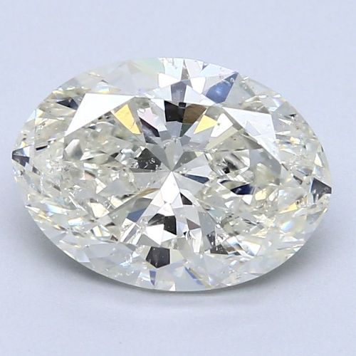 3.02ct K SI2 Rare Carat Ideal Cut Oval Diamond