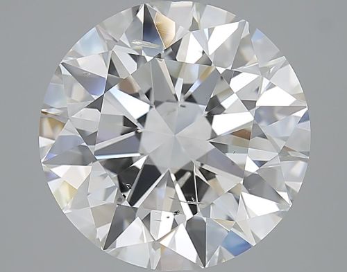 6.02ct G SI2 Rare Carat Ideal Cut Round Diamond