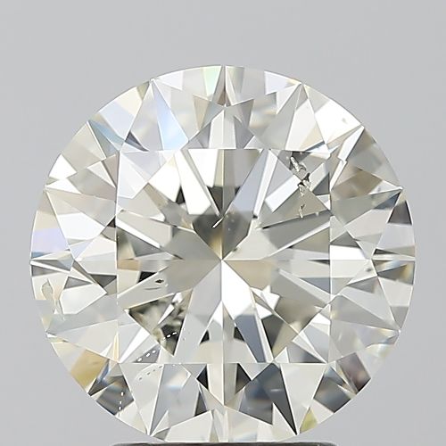 3.03ct J SI2 Rare Carat Ideal Cut Round Diamond