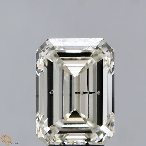 3.02ct K SI2 Excellent Cut Emerald Lab Grown Diamond