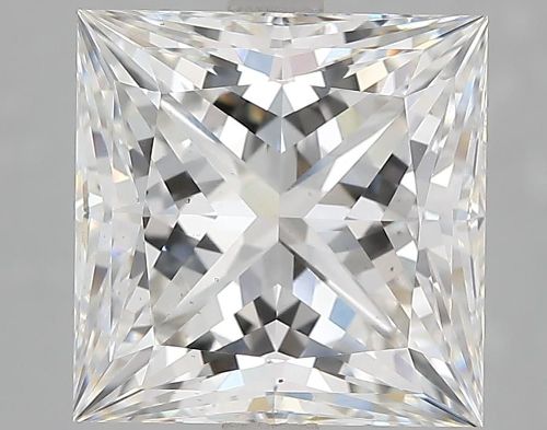 5.19ct F VS2 Rare Carat Ideal Cut Princess Lab Grown Diamond